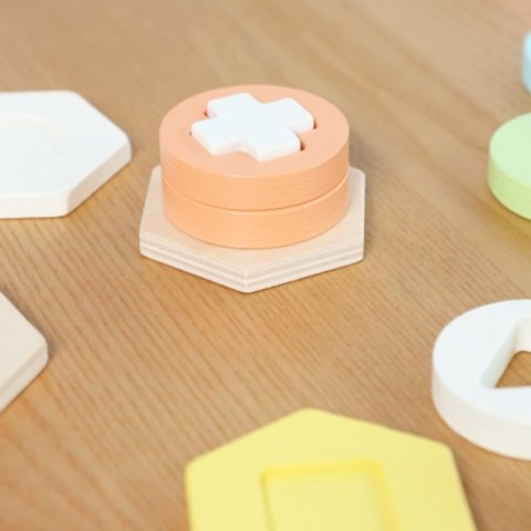 CLASSIC WORLD Sorter Montessori Kształtów i Kolorów Układanka Wieża 2+