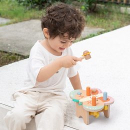 CLASSIC WORLD Wbijak Pastelowy Motylek Montessori z Młoteczkiem 18m+