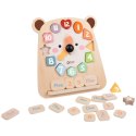 CLASSIC WORLD Zegar Miś Montessori Edukacyjny 3w1 Nauka Czasu Liczenia i Daty 2+