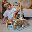 TOOKY TOY Drewniany Kosmiczny Parking Stacja Kosmiczna