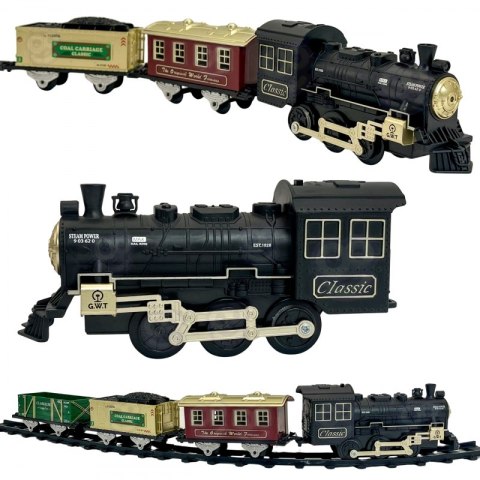 WOOPIE Klasyczny Pociąg Parowy Lokomotywa Tor XXL