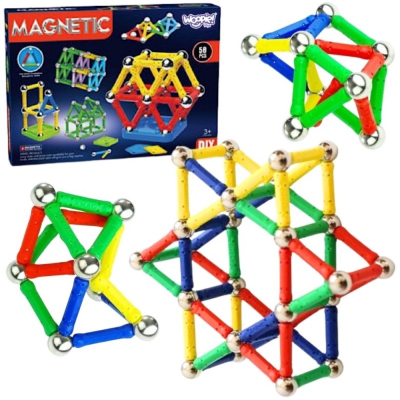 Woopie Klocki Magnetyczne 3D 58 element&oacute;w
