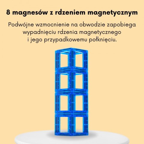 WOOPIE Przestrzenne Klocki Magnetyczne Nauka Liter 70 Elementów