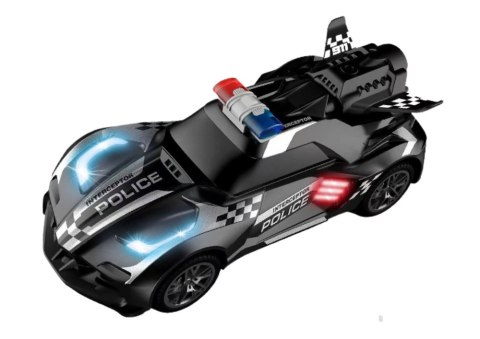 Auto Sportowe R/C Policyjne Czarne Zdalnie Sterowane