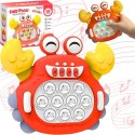 WOOPIE Gra POP IT Elektroniczna Antystresowa Zręcznościowa Krab Czerwony