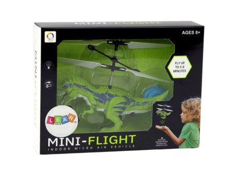 Latający Dinozaur Helikopter Sterowany Ręką Czujnik Zielony