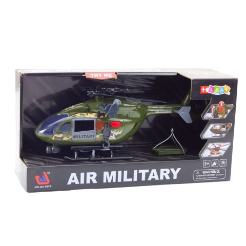 Helikopter Wojskowy Militarny Hak Nosze Światła Dźwięki 1:12