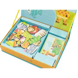 CLASSIC WORLD Układanka Magnetyczna Zwierzęta Tablica Klocki Puzzle Pamięć 60 el. 3+