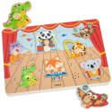 VIGA Puzzle Dźwiękowe Dopasuj Muzykujące Zwierzęta 18m+