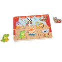 VIGA Puzzle Dźwiękowe Dopasuj Muzykujące Zwierzęta 18m+