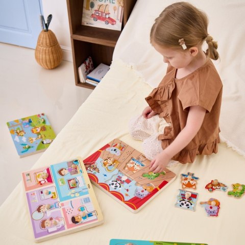 VIGA Puzzle Dźwiękowe Dopasuj Muzykujące Zwierzęta 18m+