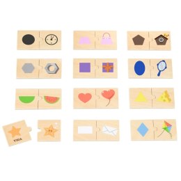 VIGA Zestaw Puzzle Łączenie Kształtów i Przedmiotów 18m+