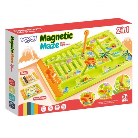 WOOPIE Magnetyczny Labirynt 2w1 Gra Chińczyk