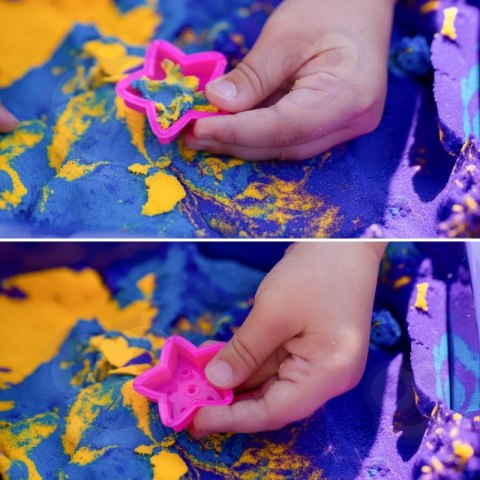 WOOPIE Piasek Kinetyczny 0,6 kg Zestaw Jednorożec Stolik z Foremkami