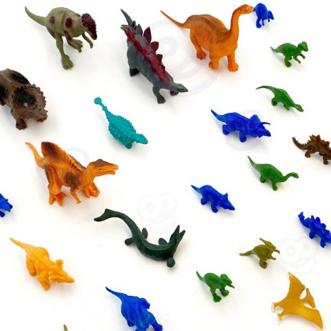 WOOPIE Zestaw Figurki Dinozaury Duże Zwierzęta Mata Pojemnik XXL 34 szt.