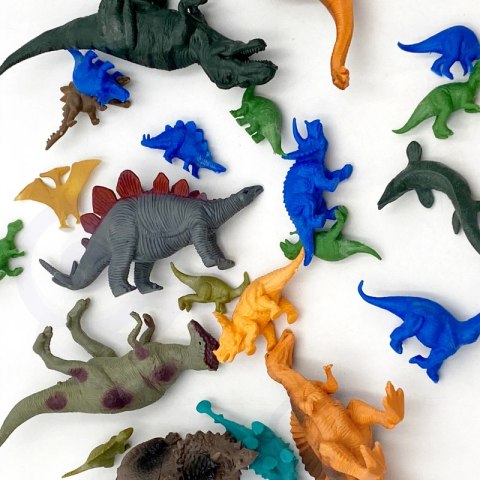 WOOPIE Zestaw Figurki Dinozaury Duże Zwierzęta Mata Pojemnik XXL 34 szt.