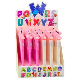 Długopis Świecący Różowy Flaming Niebieski Tusz 0.7mm Mix