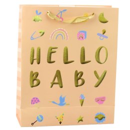 Torba Prezentowa Dla Dziecka Hello Baby Brzoskwiniowa 32 x 26 x 10cm