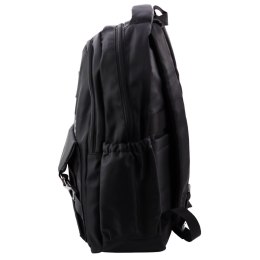 Plecak Miejski Szkolny 6 Kieszeni Back Up Czarny 23L 46cm