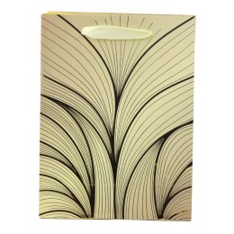 Torba Prezentowa Falisty Złoty Wzór Mix Kolor 23 x 18 x 10 cm