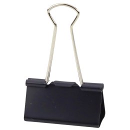 Zestaw Uniwersalne Klipsy Biurowe Stal Sprężynowa Czarny 41mm 12szt