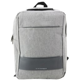 Plecak Miejski Biznesowy USB Przegroda Środkowa Szary 14L 40cm