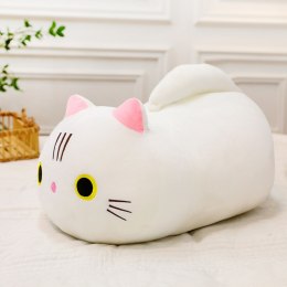 Pluszowa Maskotka Przytulanka Kot Z Długim Ogonem Biały 40cm