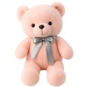 Pluszowa Maskotka Przytulanka Miś Z Kokardą Happy Every Day Różowy 55cm
