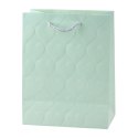 Torba Prezentowa Elegancka Tłoczone Serca Pastelowa 23 x 18 x 10,5 cm
