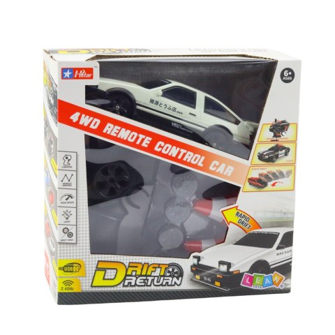 Auto Sportowe Do Driftu Wymienne Koła Zdalnie Sterowany RC 4WD Biały