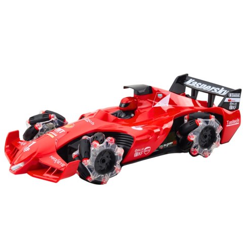 Auto Sportowe Wyścigówka Zdalnie Sterowana RC Efekt Dymu 2.4G Czerwona