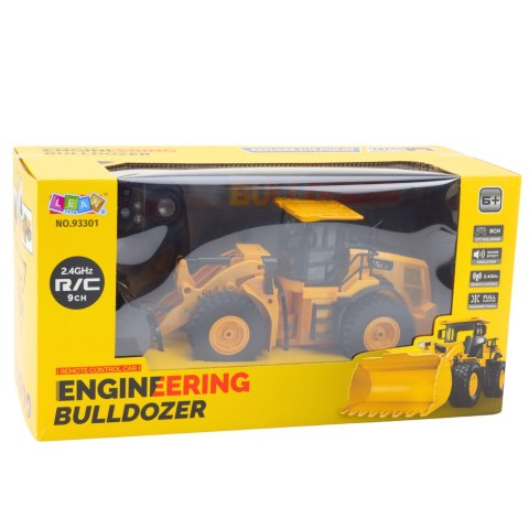 Koparka Buldożer Zdalnie Sterowany RC 2.4G 9CH Żółty