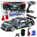 Samochód Wyścigowy Auto Do Driftu RC Czarno Zielone 30km/h 1:16