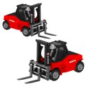 Wózek Widłowy Metalowy Model Kolekcjonerski Huina Czerwony 1:80