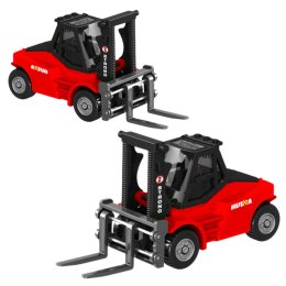 Wózek Widłowy Metalowy Model Kolekcjonerski Huina Czerwony 1:80