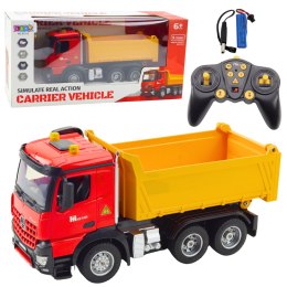Wywrotka Zdalnie Sterowana RC 2.4G Dźwięki Żółto-Czerwona