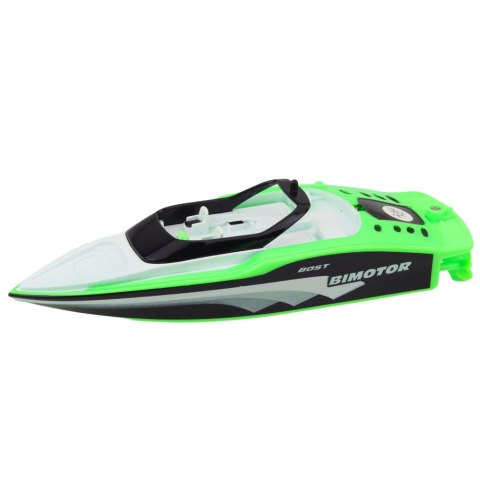 Łódź Motorówka Zdalnie Sterowana RC Biało-Zielona 15cm