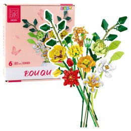 Klocki Konstrukcyjne Dekoracyjny Bukiet Kwiaty Kolorowe 827 el.