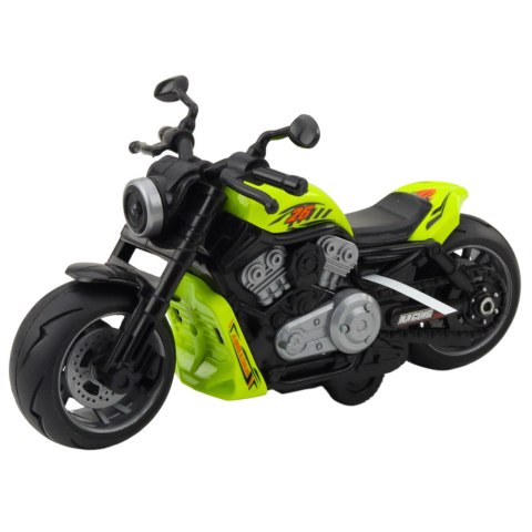 Motocykl Zabawkowy Na Baterie Napęd Światła Dźwięki Zielony