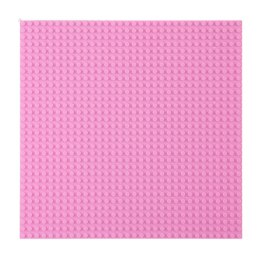 Płyta Plansza Konstrukcyjna Do Klocków Budowania Różowa 25,5x25,5 cm