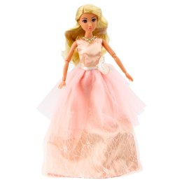 Lalka Anlily Suknia Balowa Pudrowy Róż Ruchome Kończyny Blond Włosy