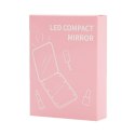 Kieszonkowe Lusterko Do Makijażu Światła LED Różowe