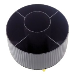 Organizer Na Pędzle Kosmetyki Obrotowy 360° 5 Przegród Czarny