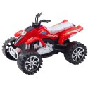 Quad Terenowy Z Napędem Bieżnikowane Koła Czerwony