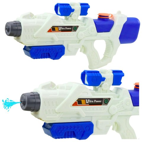 Karabin Pistolet Na Wodę Pompowany Mechanicznie Bialo-Niebieski 600ml