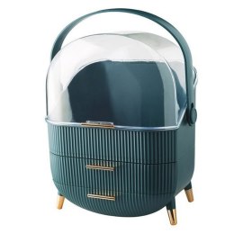 Organizer Na Kosmetyki Otwierana Porywa Transparentna Dwie Szuflady Zielony