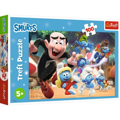 Puzzle - 100 - Nauki Papy Smerfa - Smerfy - Trefl 16481