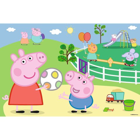 Puzzle - 60 - Zabawy w gronie przyjaciół - Świnka Peppa - Trefl 17356