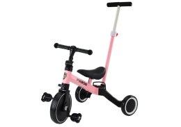 Rower Trójkołowy PRO50 Rowerek Z Rączką Do Prowadzenia Różowy