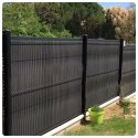 Siatka Cieniująca Na Ogrodzenie Płot Maskująca Czarna 1.5M 25M 70g/m²